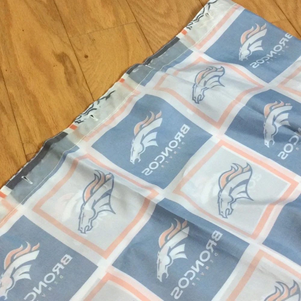 NFL Denver Broncos Logo Shower Curtain - Navy & Orange